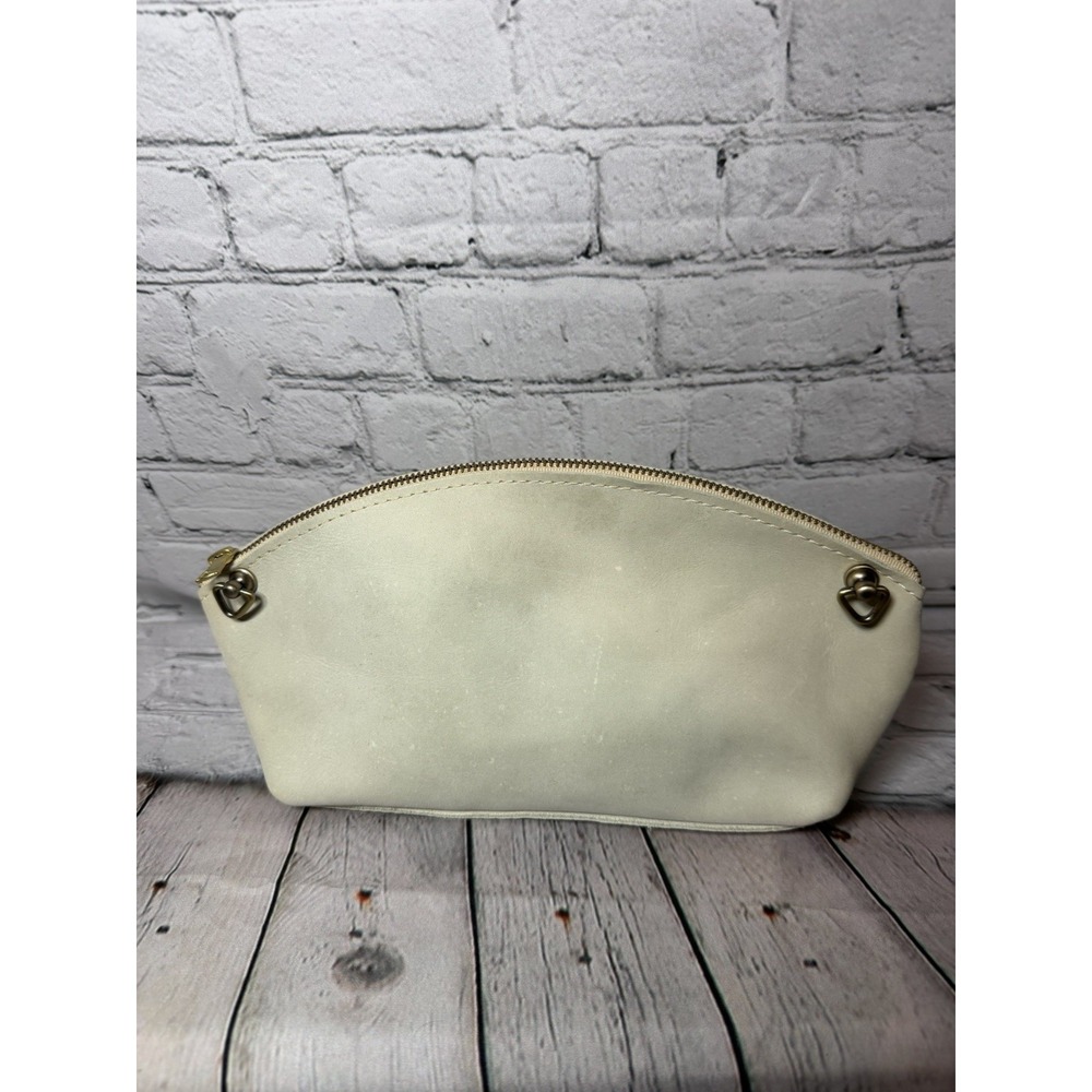 Portland Leather Goods Eclipse Bag in Beluga With Rings For Crossbody Zip Pouch